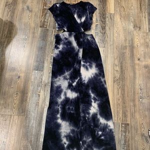 Women’s tie dye, maxi, wrap dress